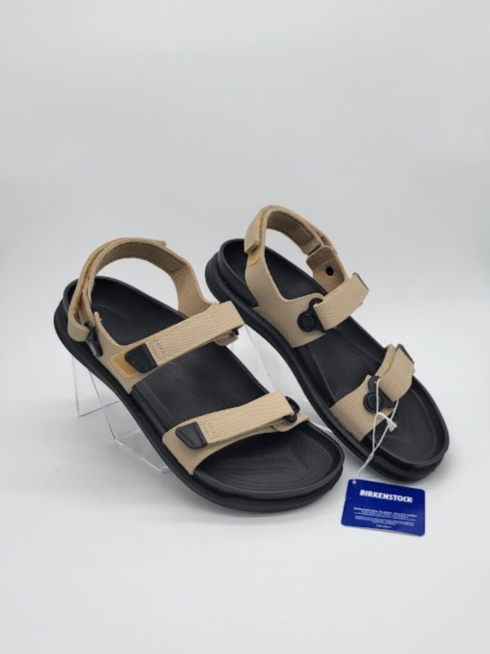 BIRKENSTOCK Kalahari Women’s Birko-Flor Sport Sandals Tan Black EU 41 US 10 NWOB